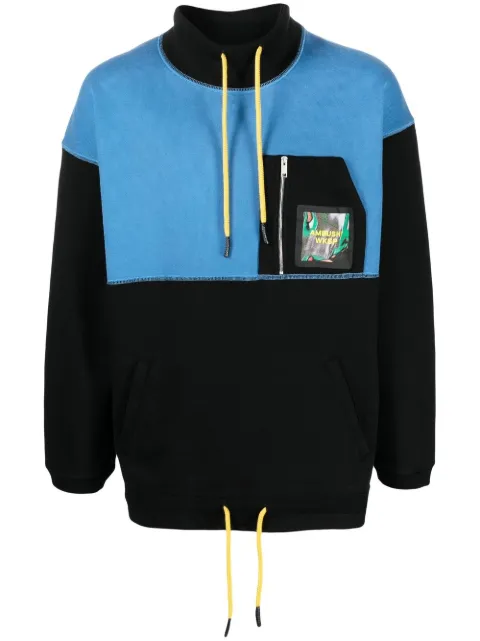 AMBUSH two-tone logo-patch sweatshirt