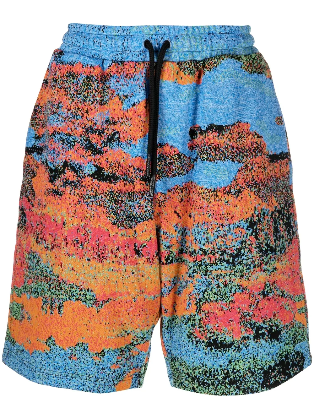 

AMBUSH bermudas con motivo en jacquard - Azul