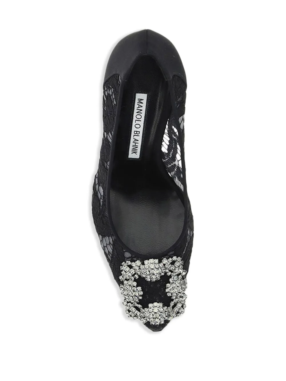 Manolo Blahnik 70mm Hangisi pumps Black