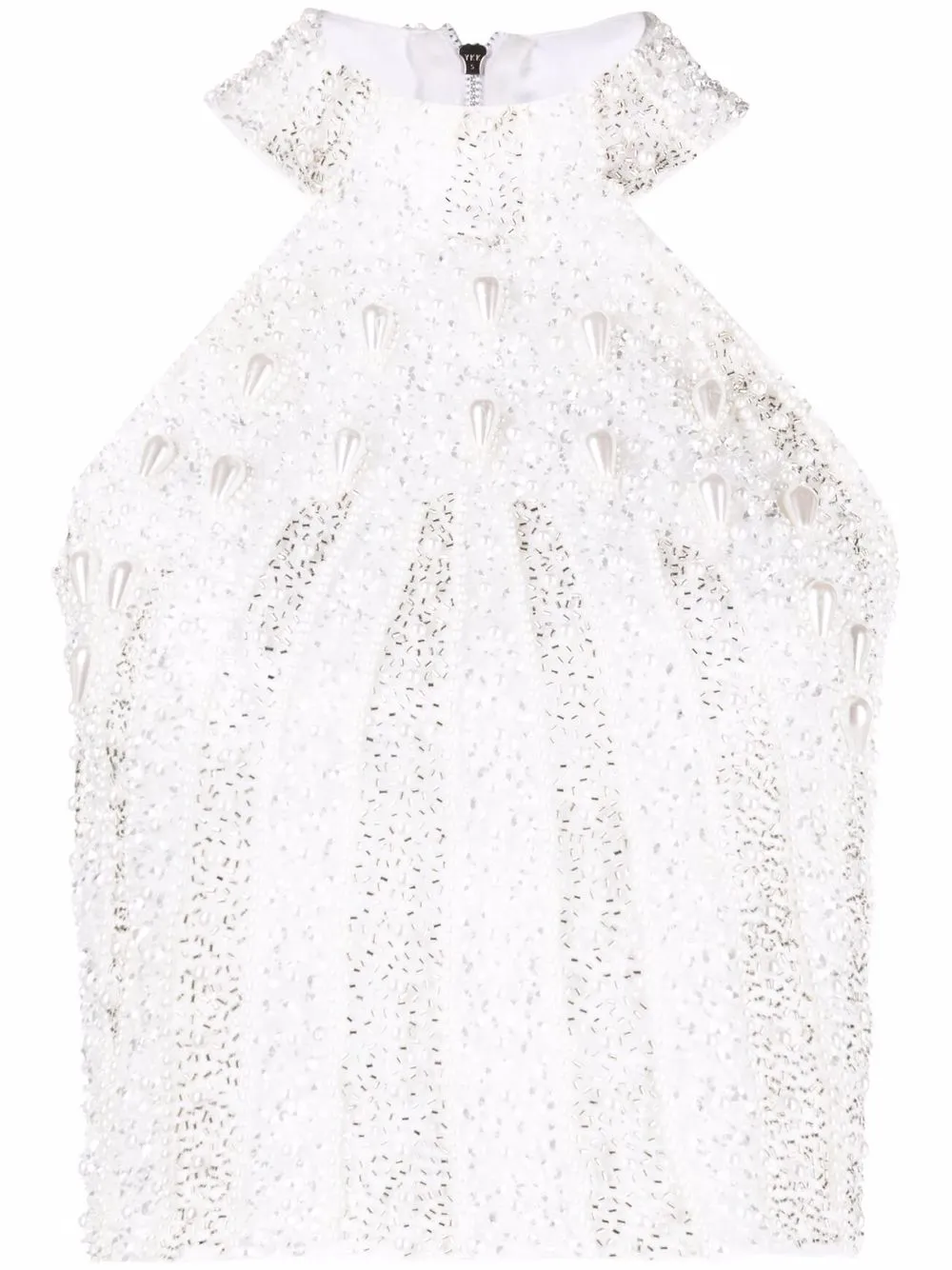 Loulou crystal-embellished high-neck blouse