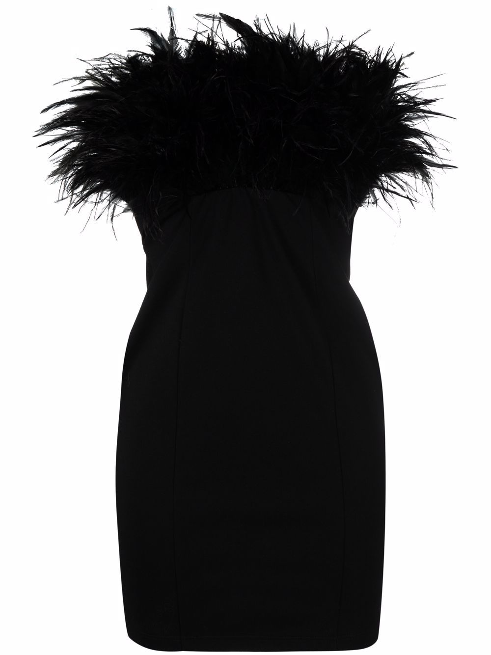 Loulou feather-trim Fitted Mini Dress - Farfetch