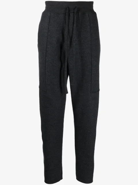 Transit drawstring-waist tapered trousers