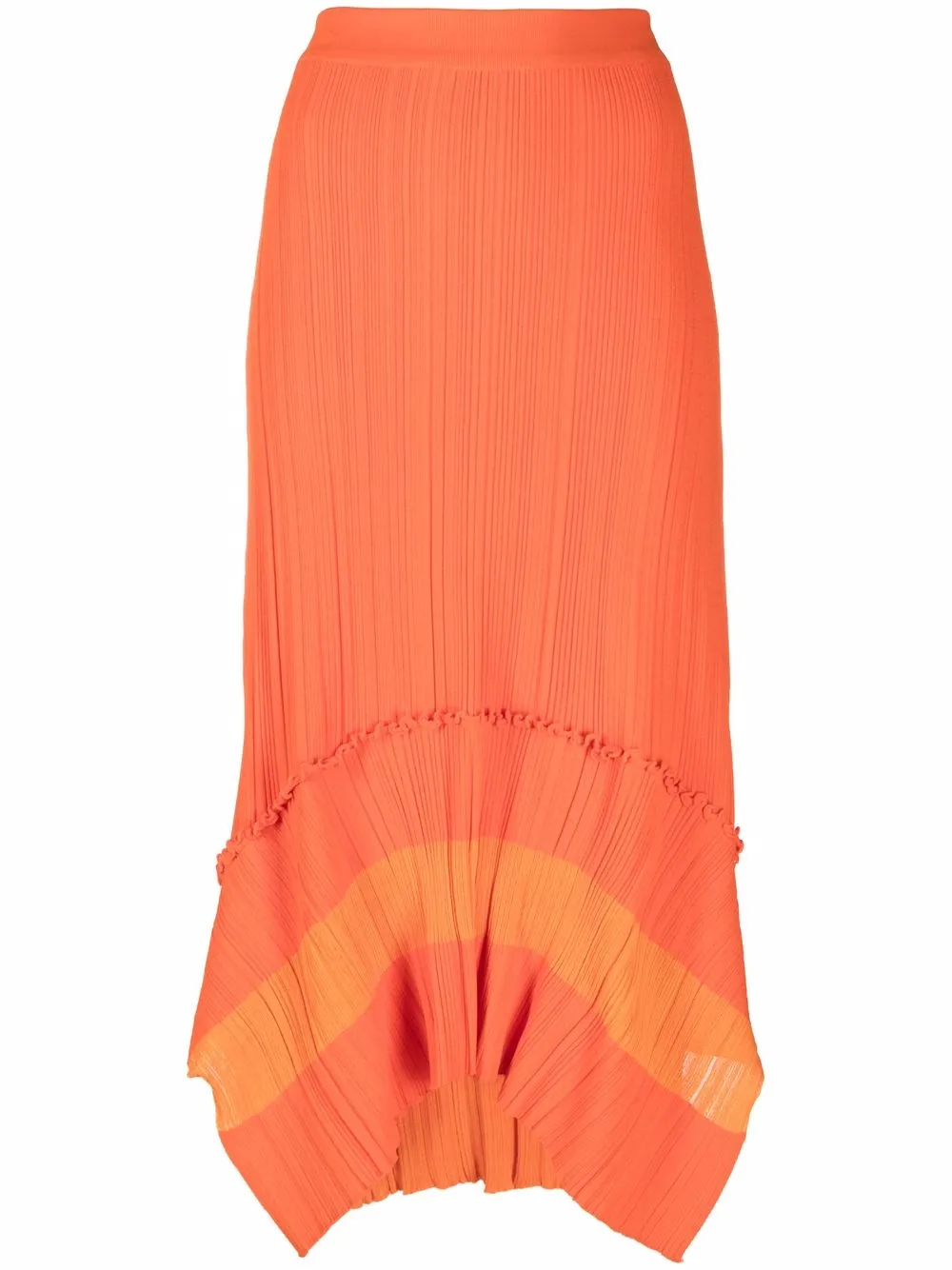 

Stella McCartney two-tone fine-ribbed skirt - Orange