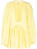 Stella McCartney mesh-panel shift dress - Yellow