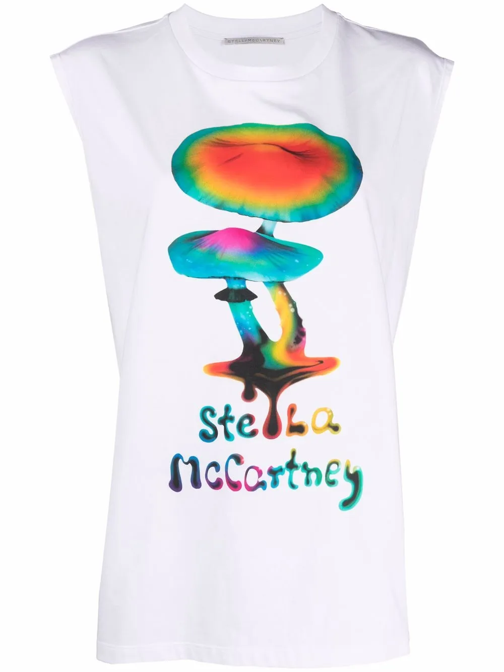 

Stella McCartney playera con estampado de champiñones - Blanco