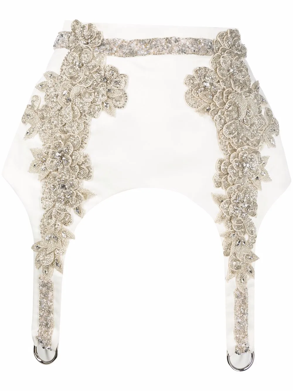 Loulou floral crystal embellished crop top