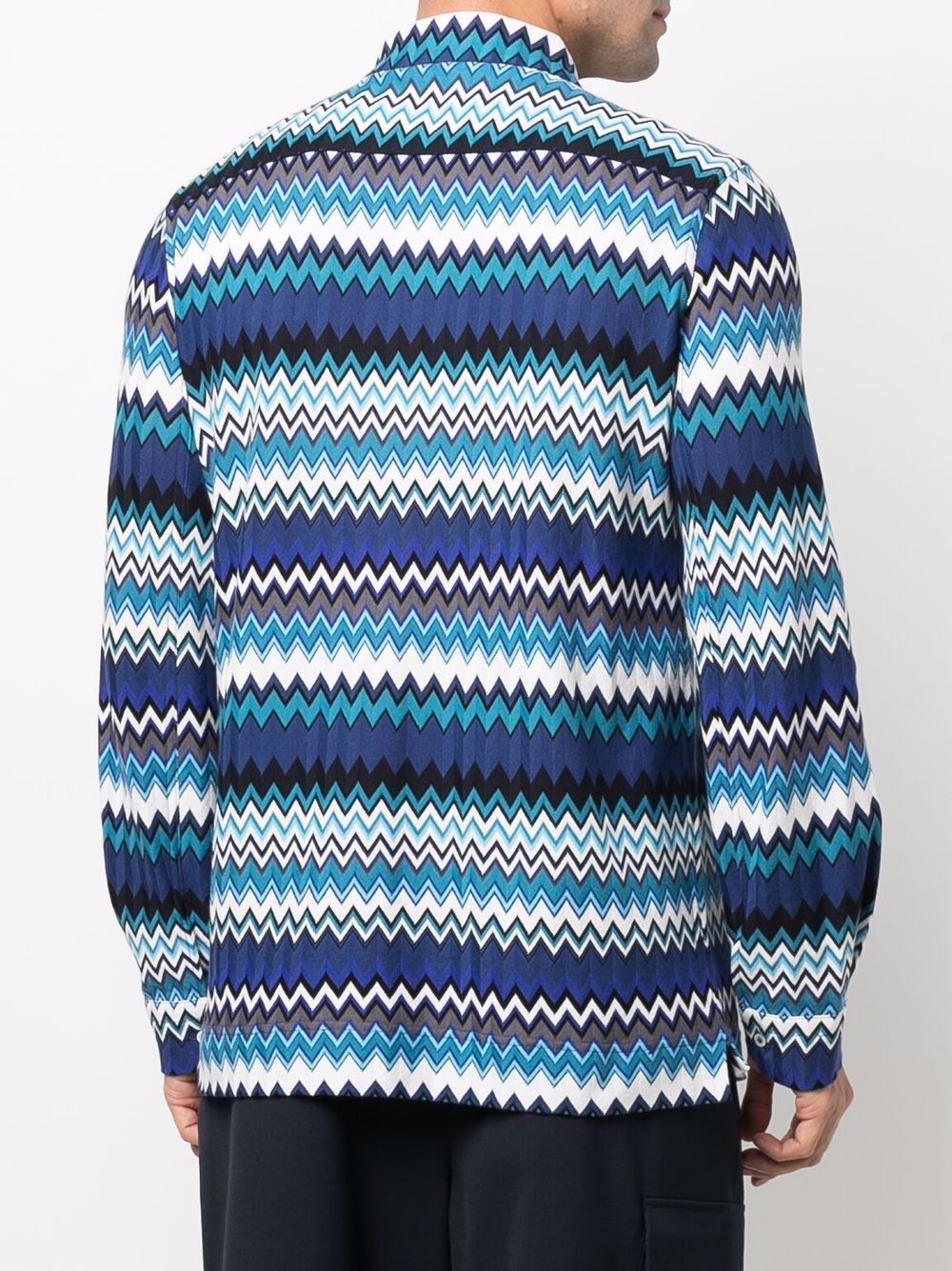 фото Missoni рубашка с длинными рукавами и узором зигзаг