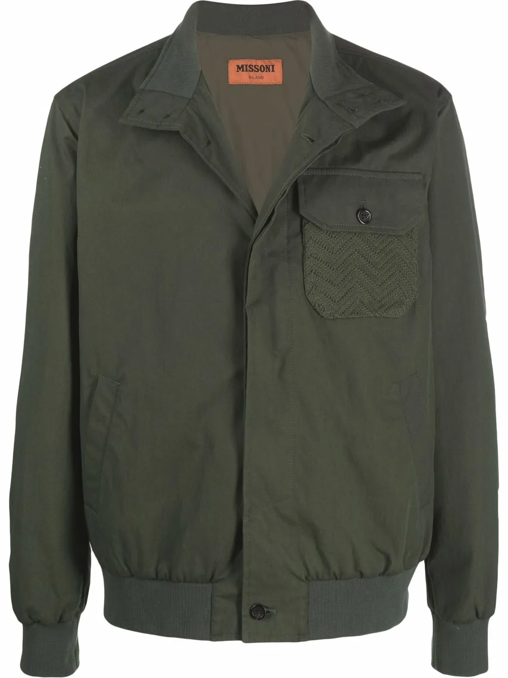 

Missoni pocket-detail lightweight jacket - Green