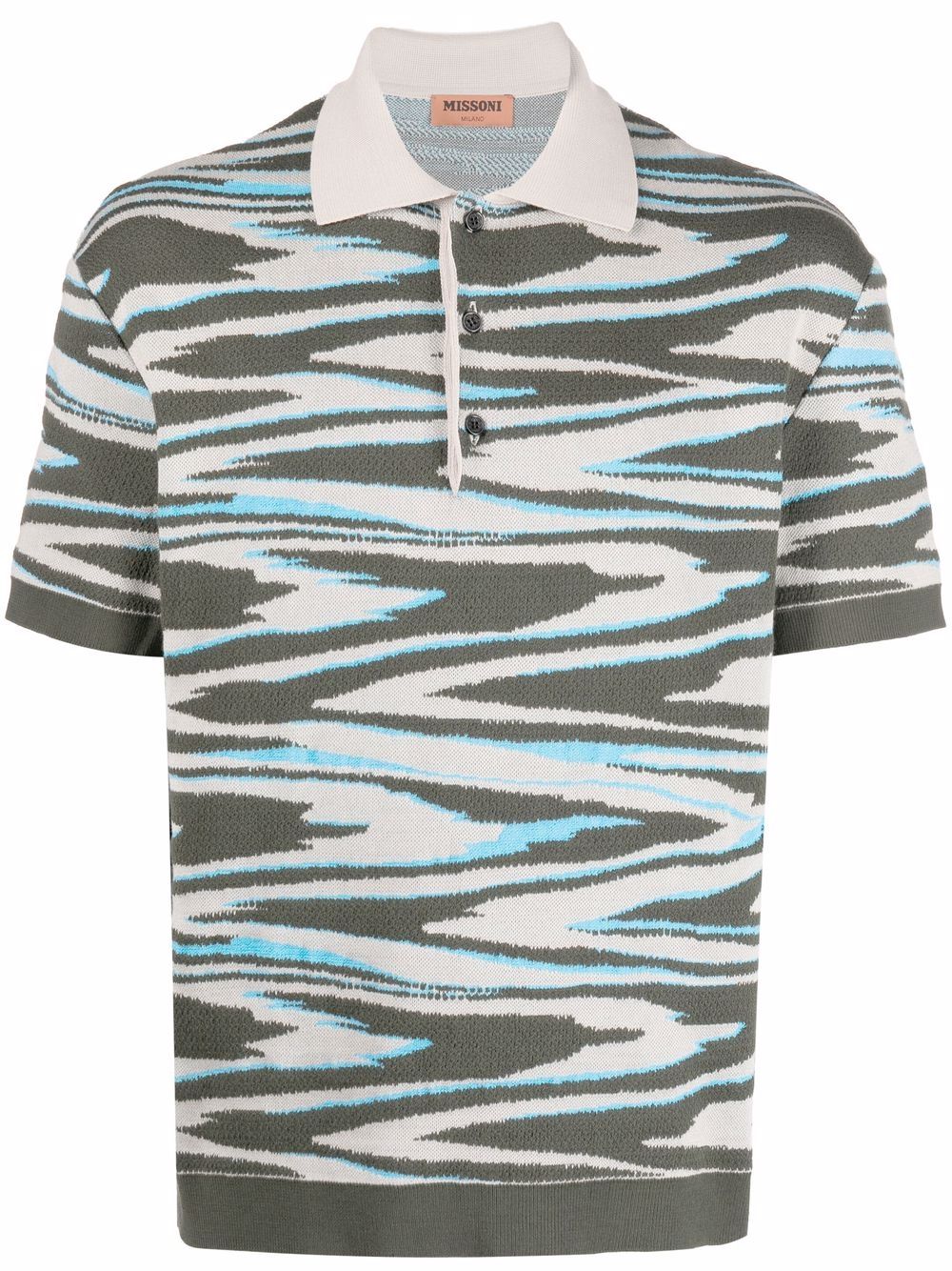 striped pattern polo shirt