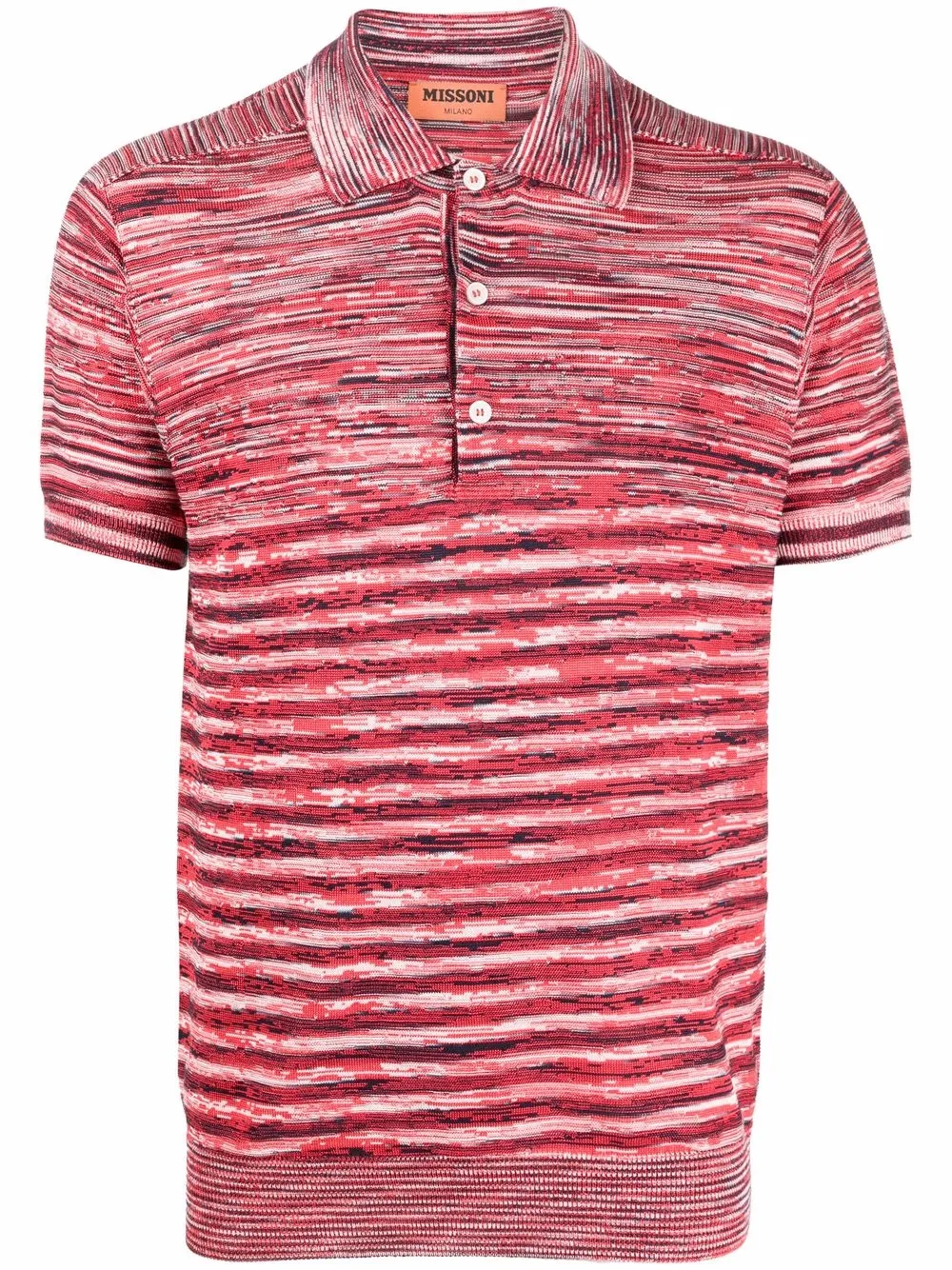 

Missoni playera tipo polo con rayas estampadas - Rojo