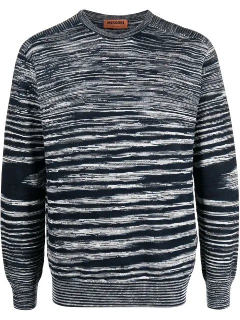 Missoni كنزة مخططة برقبة مستديرة