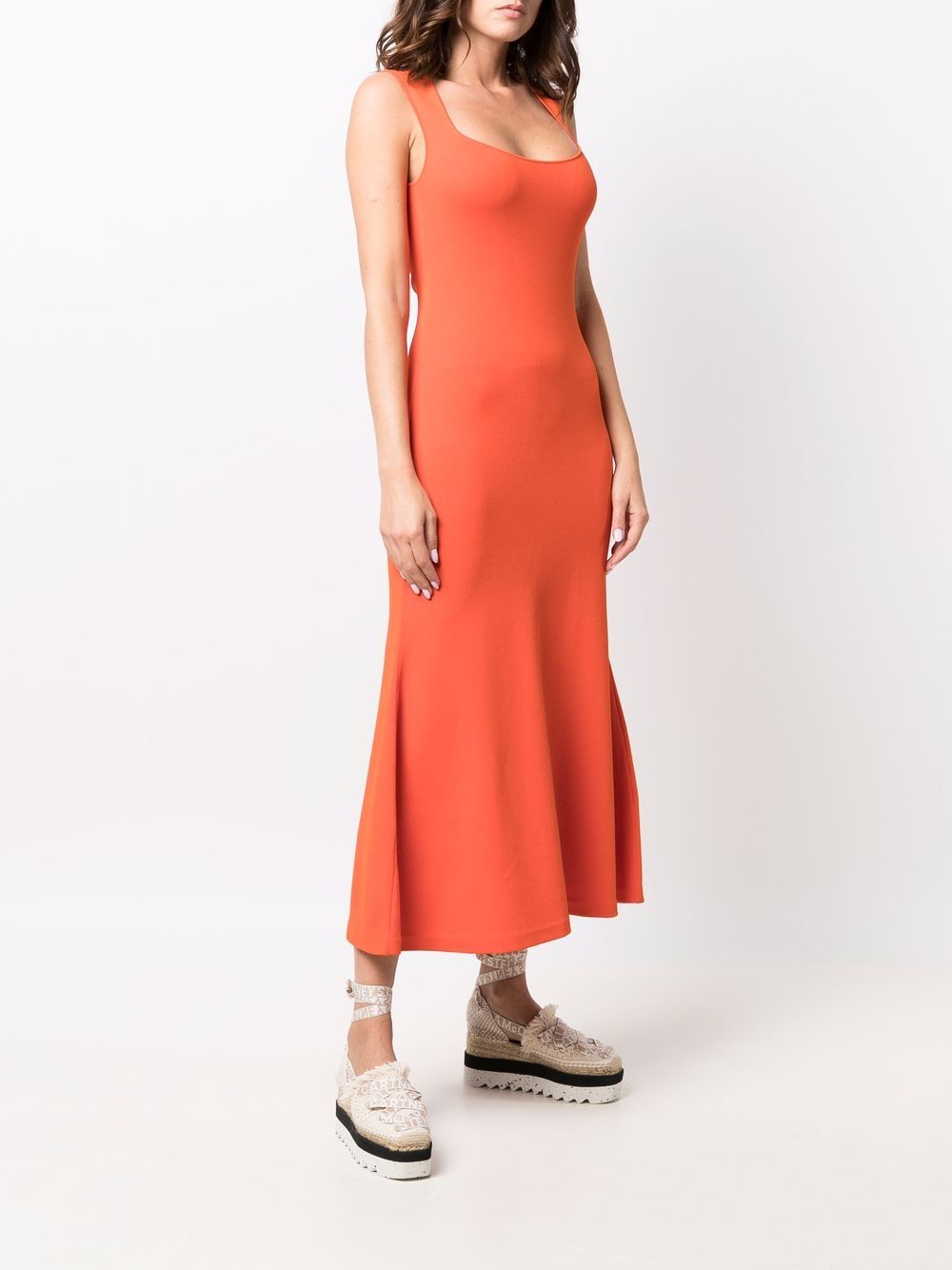 Stella McCartney square-neck sleeveless flared dress Women