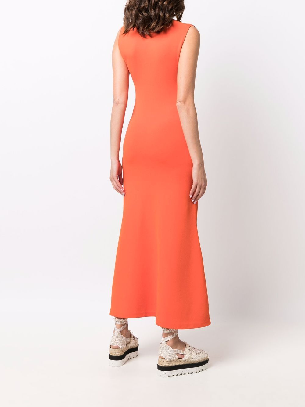 Stella McCartney square-neck sleeveless flared dress Women