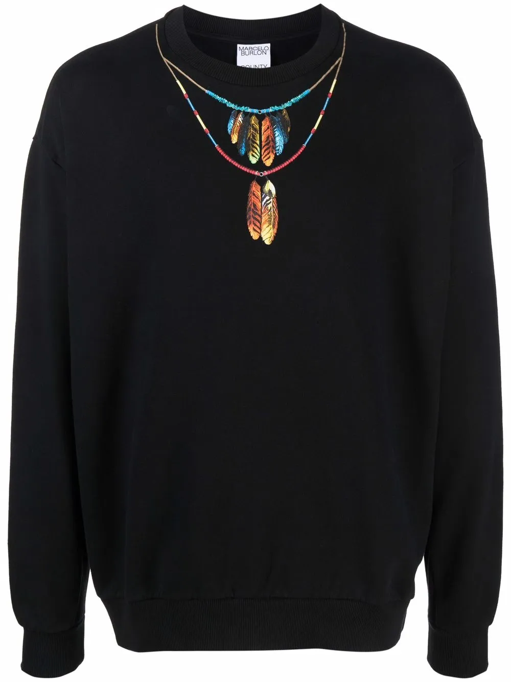 

Marcelo Burlon County of Milan feather-print sweatshirt - Black