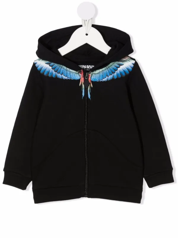 Wings print hoodie