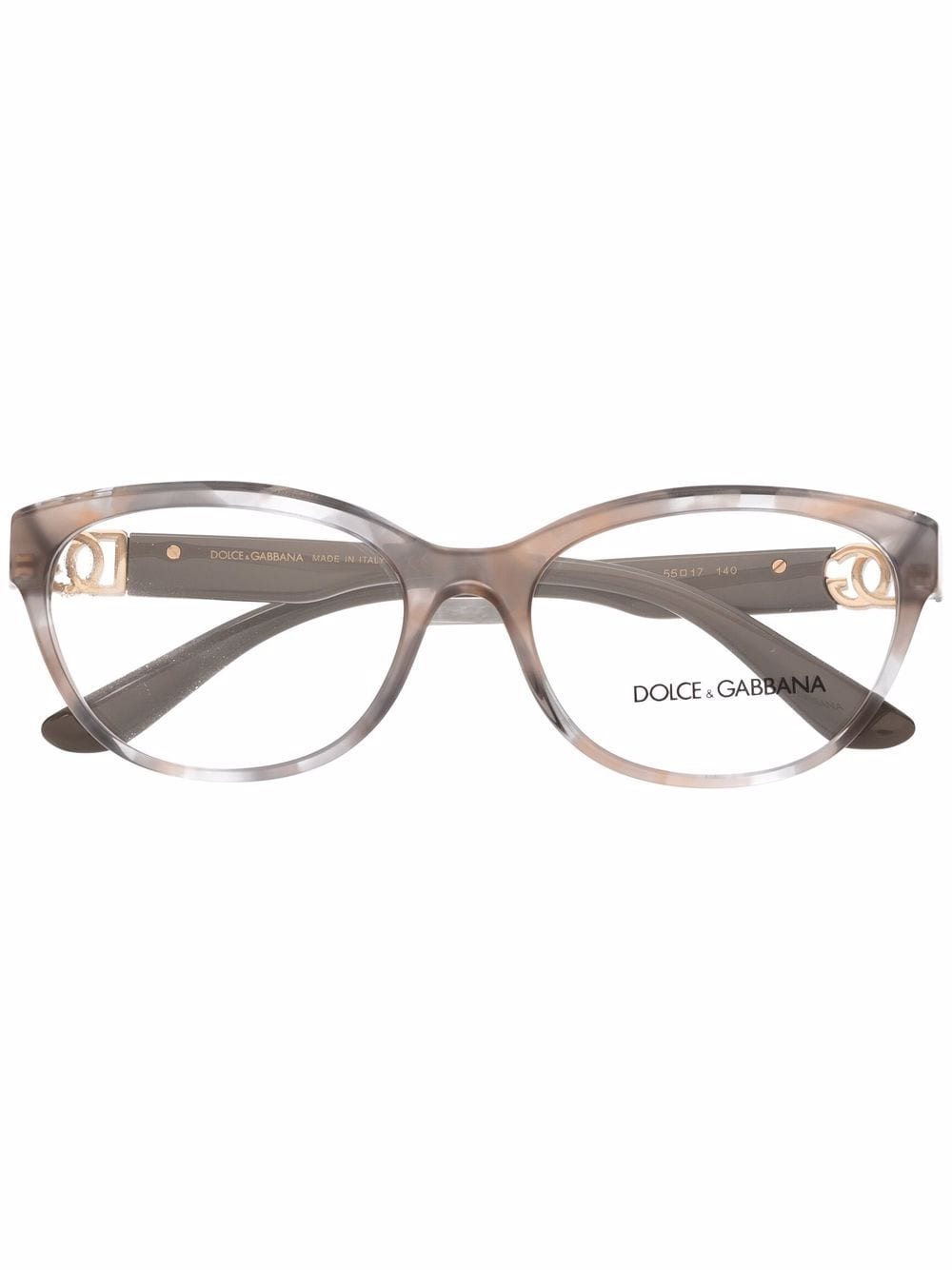 фото Dolce & gabbana eyewear очки в оправе 'кошачий глаз' черепаховой расцветки