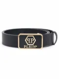 Philipp Plein hexagon logo buckle belt - Black