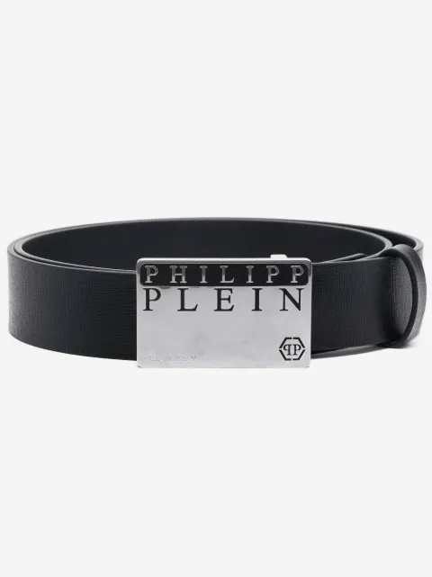 Philipp Plein logo buckle leather belt