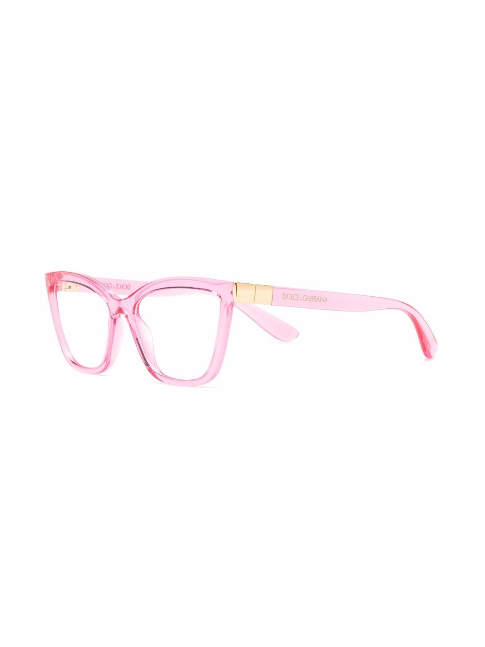 Dolce & Gabbana Eyewear Bril met doorzichtig montuur - Roze