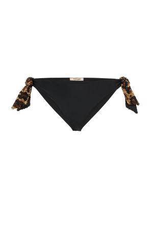 Sequin-Embellished Cheetah Bikini Briefs