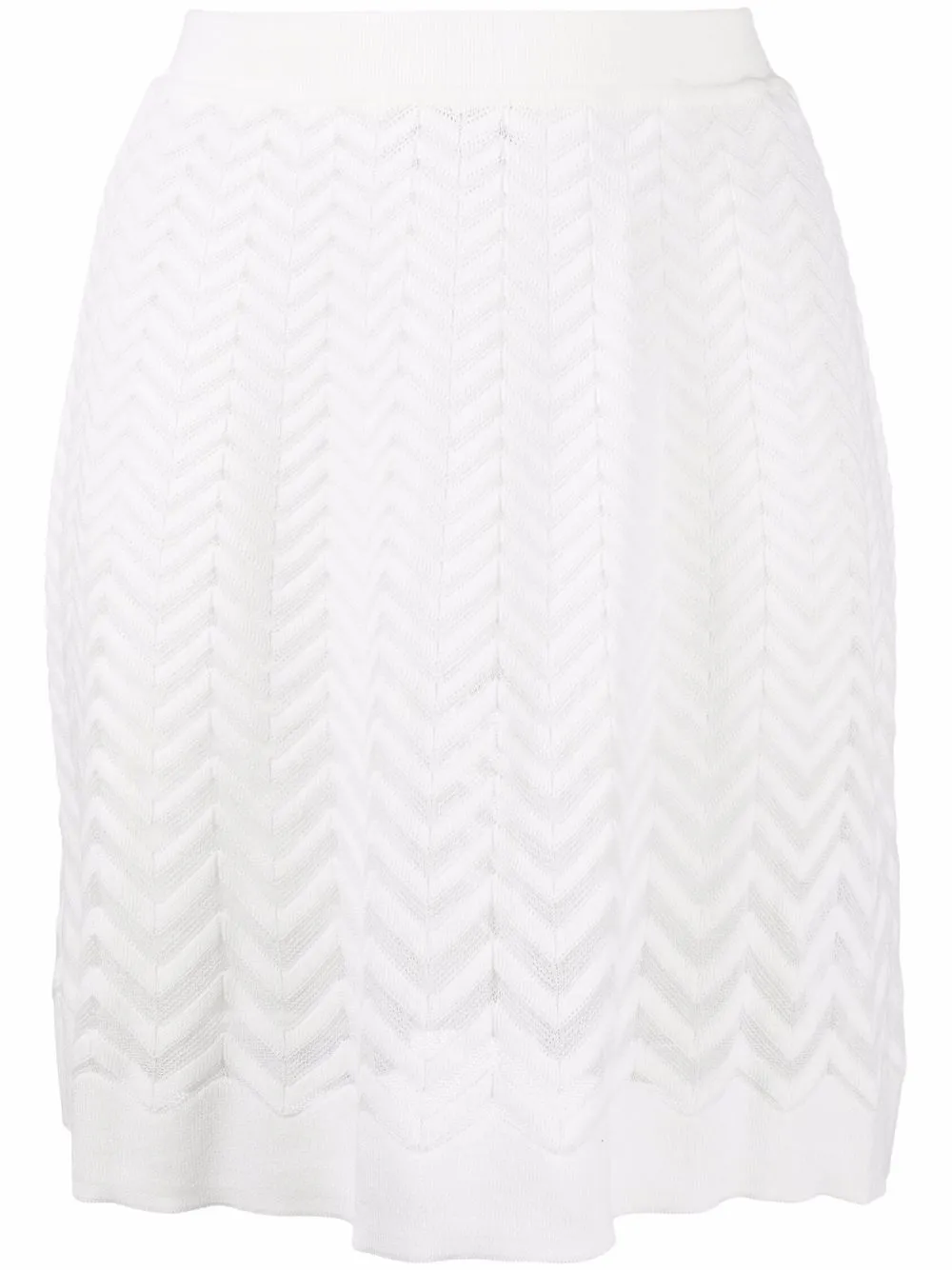 

Missoni falda tejida en zigzag - Blanco