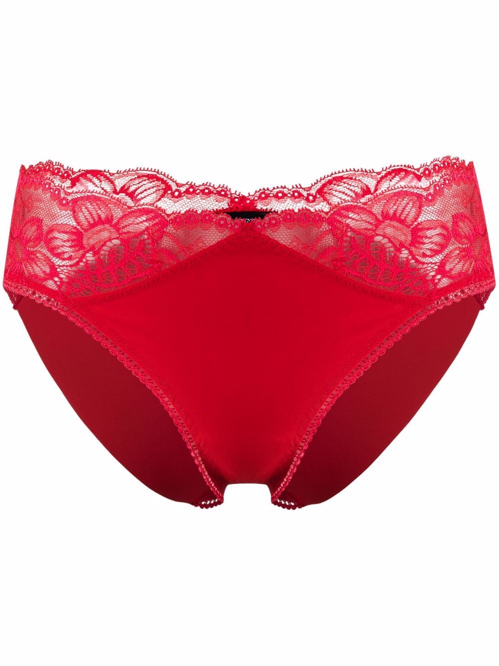 La Perla Lace-trim Briefs In Red