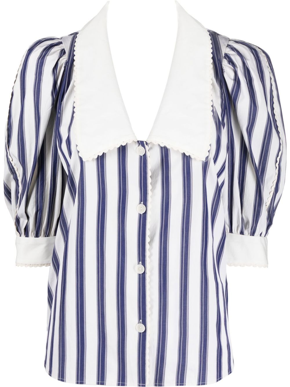 SANDRO Striped short-sleeve Shirt - Farfetch