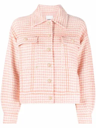 SANDRO Houndstooth Shirt Style Jacket - Farfetch