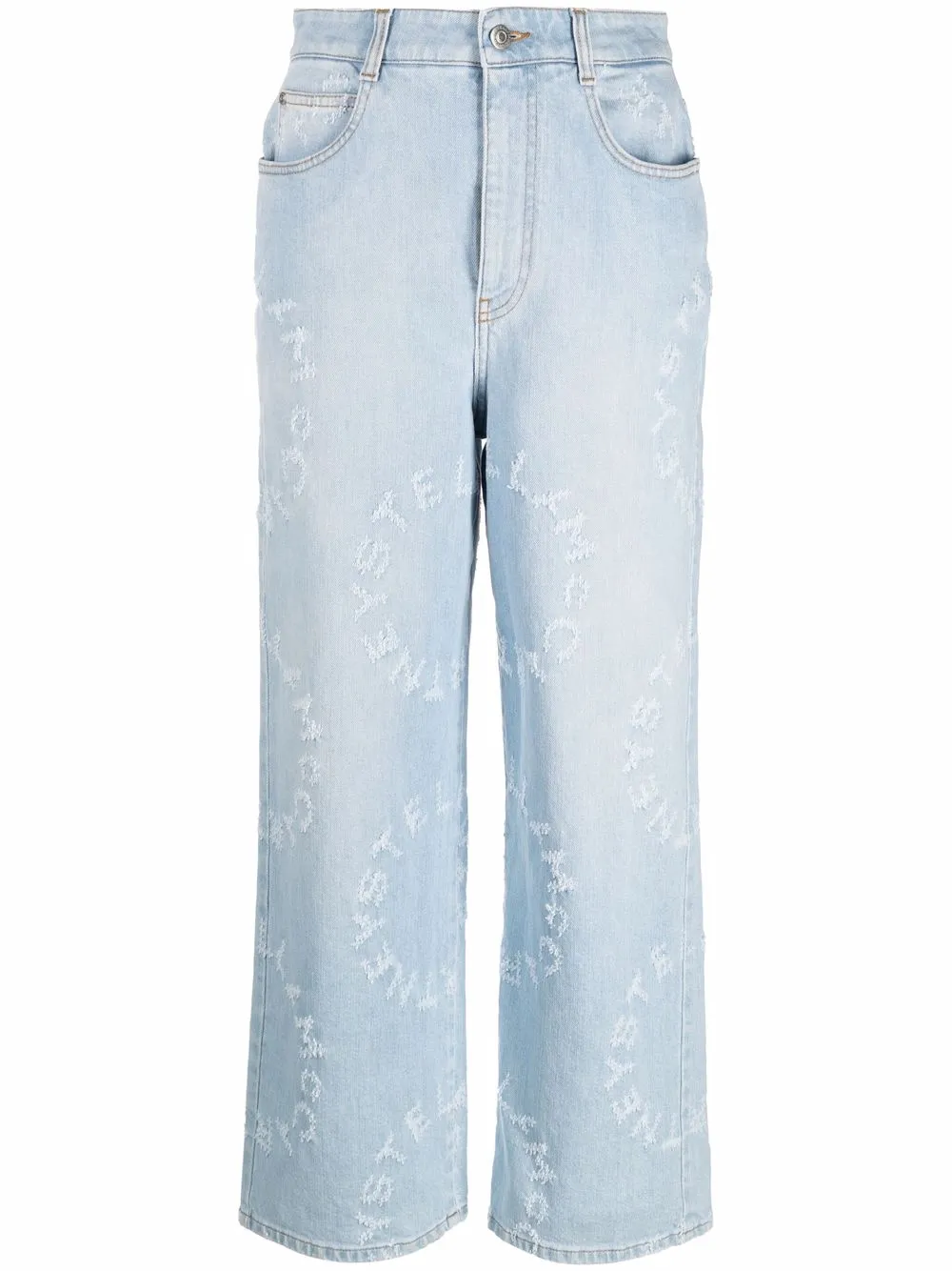 

Stella McCartney jeans rectos con logo Circle - Azul