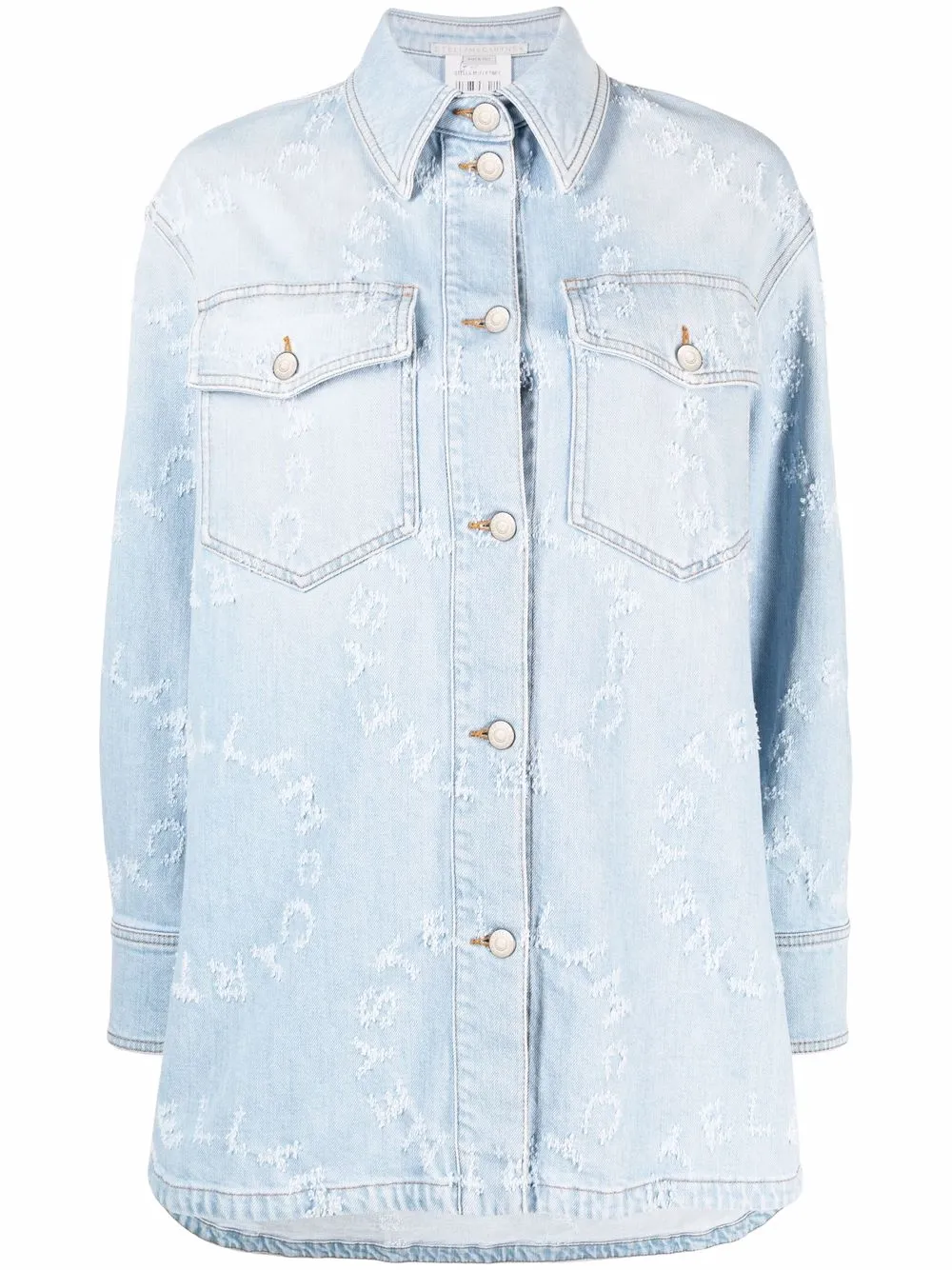 

Stella McCartney sobrecamisa de mezclilla Circle - Azul