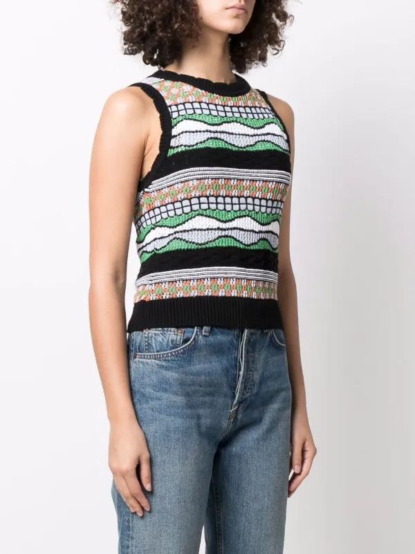 knitted sleeveless top
