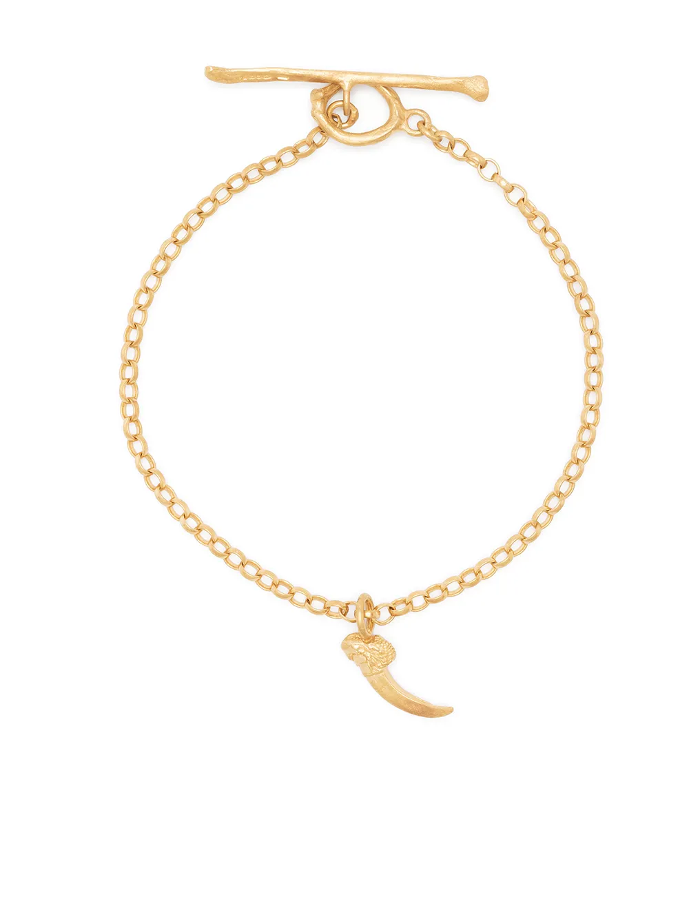 

Claire English pulsera scrimshaw bañada en oro - Dorado