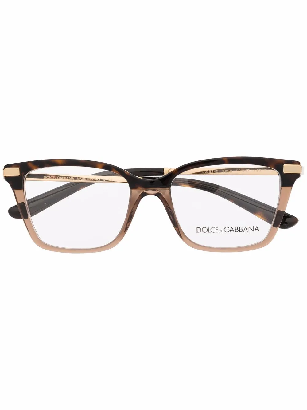 фото Dolce & gabbana eyewear очки в прямоугольной оправе черепаховой расцветки