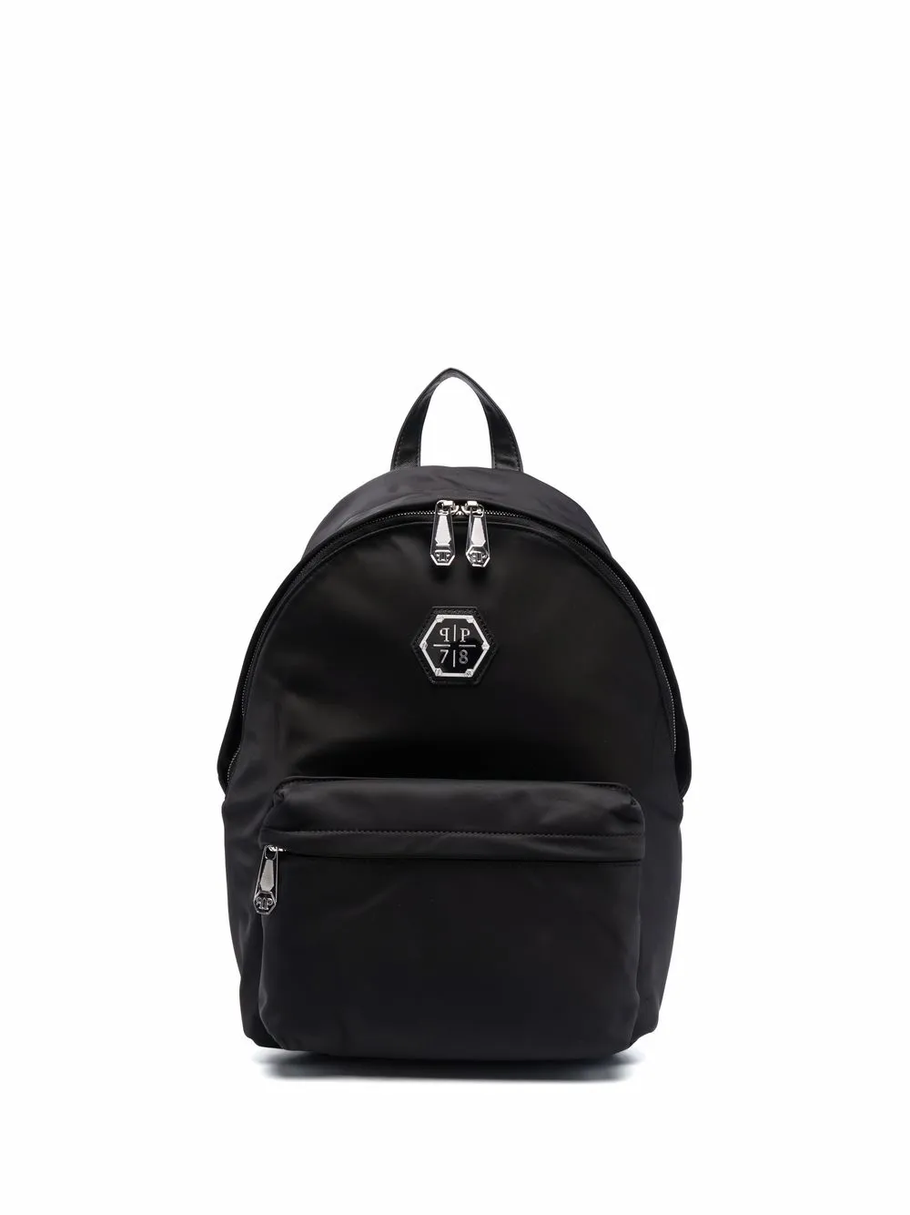 

Philipp Plein mochila con placa del logo - Negro