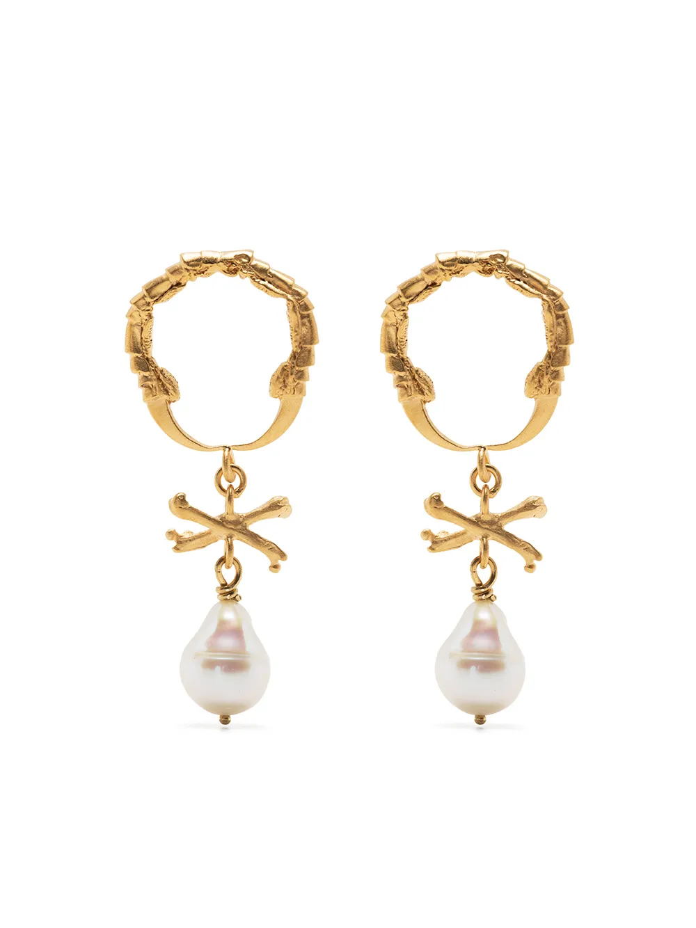 

Claire English aretes eurydice con perla colgante - Dorado