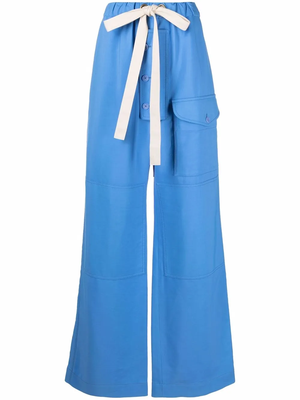 

Stella McCartney drawstring-waist wide-leg trousers - Blue