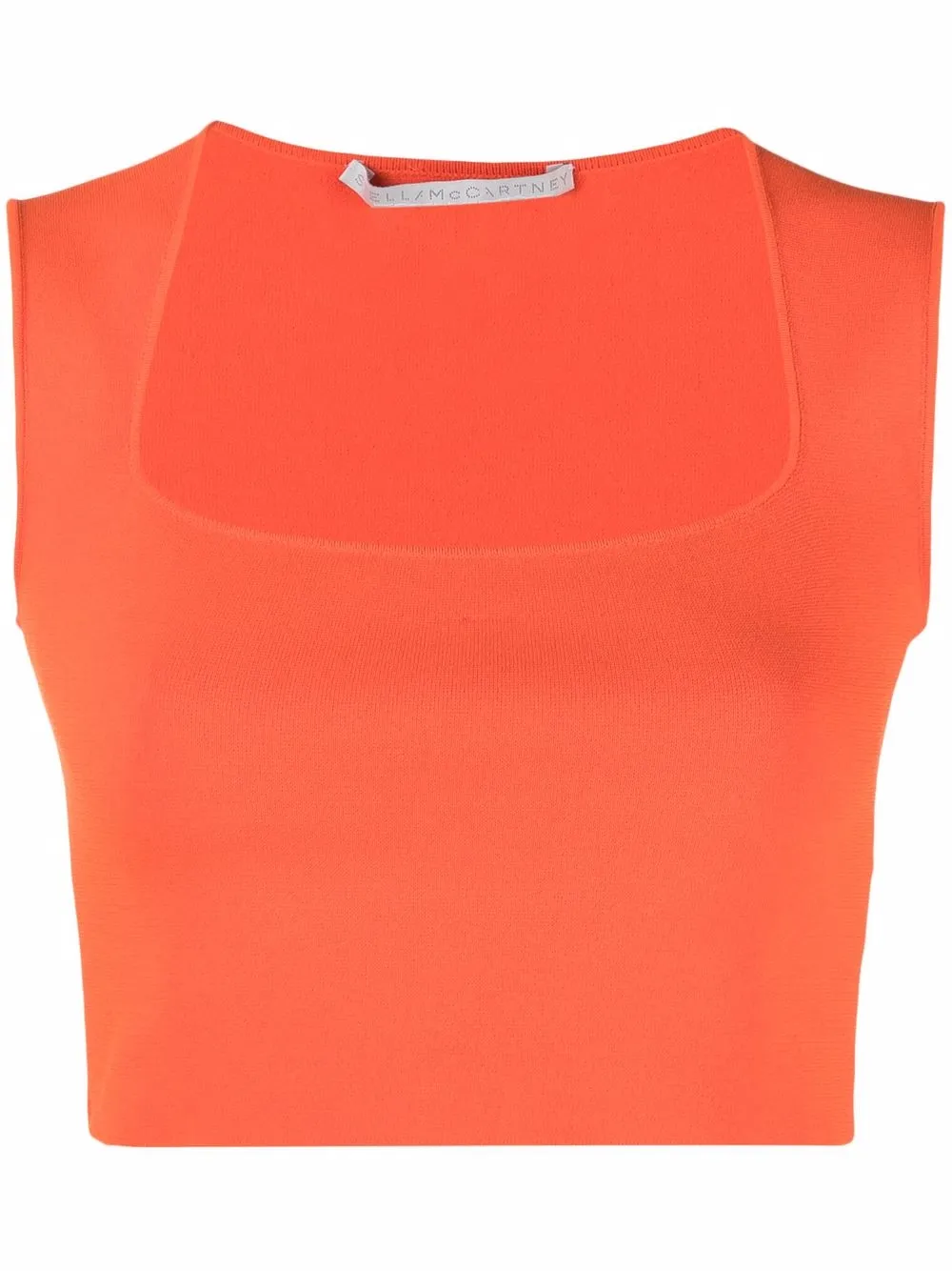 

Stella McCartney top con cuello cuadrado - Naranja