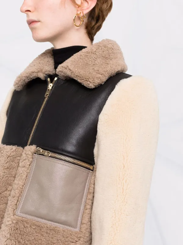 shearling coat sandro
