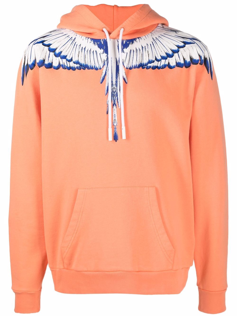 фото Marcelo burlon county of milan icon wings regular hoodie orange white