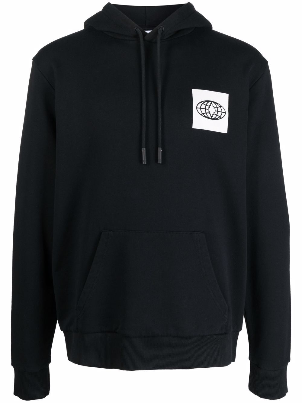 logo-patch cotton hoodie