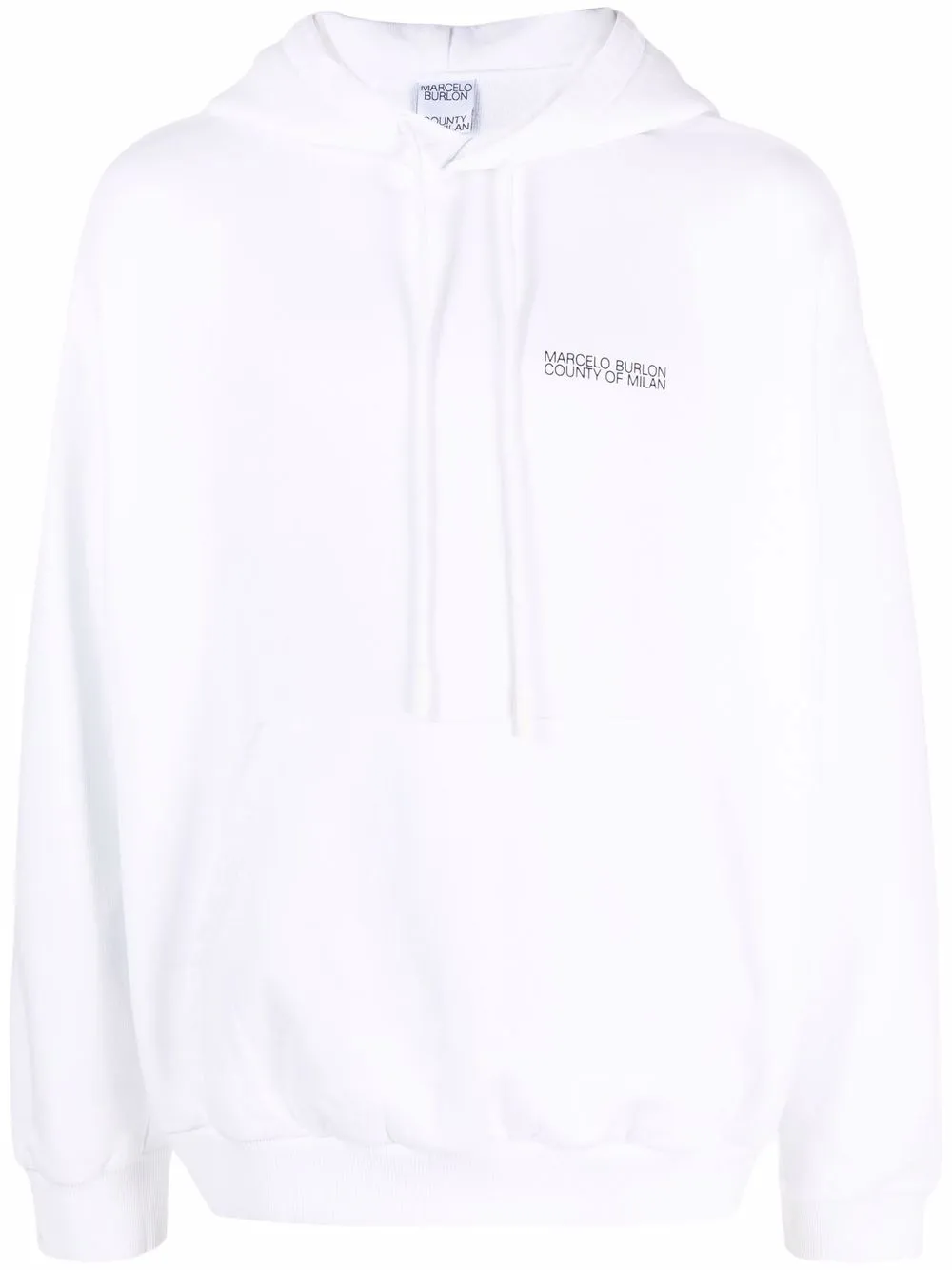 Marcelo Burlon County of Milan TEMPERA CROSS OVER HOODIE WHITE BLACK