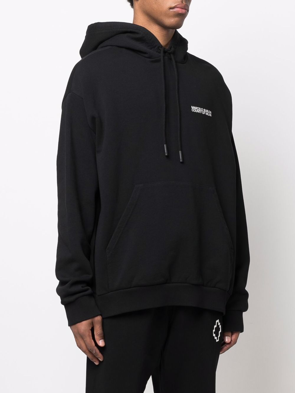 Shop Marcelo Burlon County Of Milan Cross-motif Hoodie In Schwarz