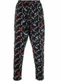 Marcelo Burlon County of Milan graphic-print pleated track pants - Black