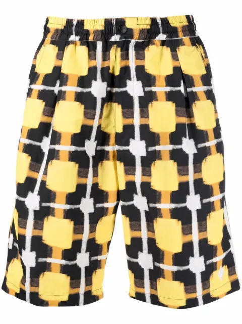 COUNTY OF MILAN straight-leg checked track shorts