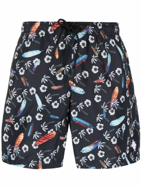MARCELO BURLON COUNTY OF MILAN شورت سباحة بطبعة زهور