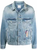 Marcelo Burlon County of Milan embroidered feathers denim jacket - Blue