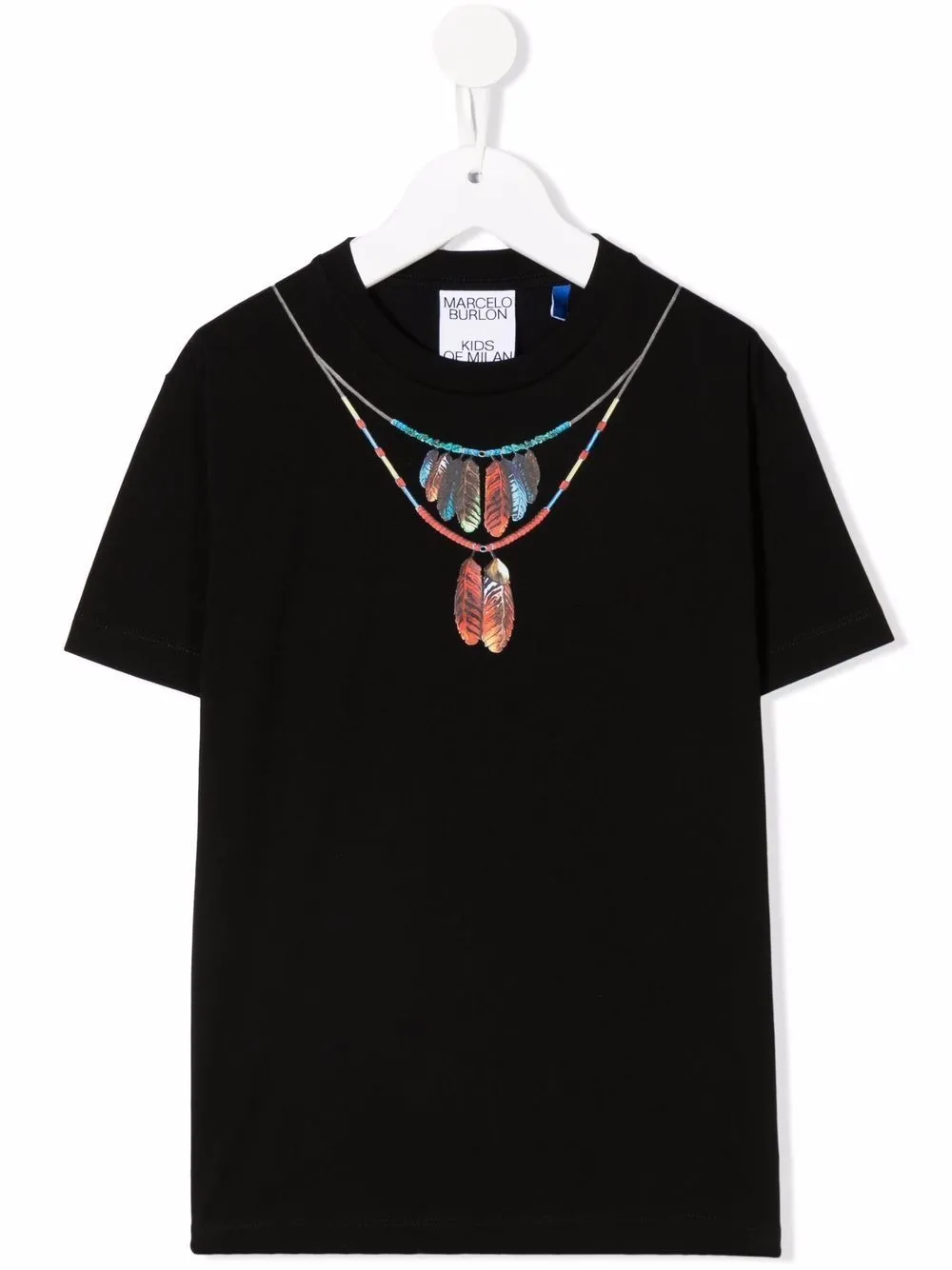 

Marcelo Burlon County Of Milan Kids sudadera con motivo de collar de plumas - Negro