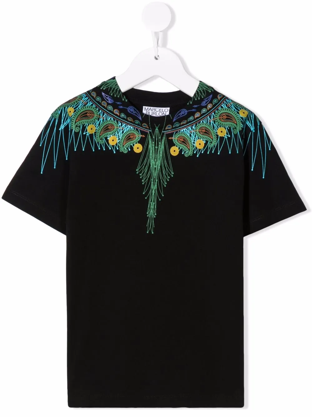 

Marcelo Burlon County Of Milan Kids playera con motivo Bandana Wings - Negro