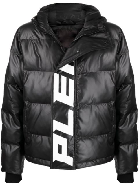 Philipp Plein logo-print hooded padded jacket Men