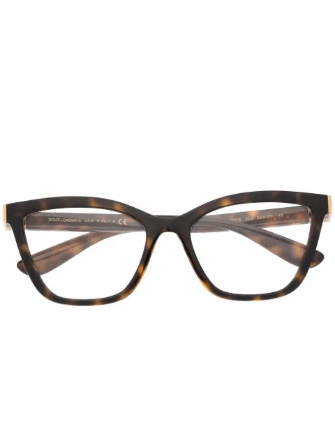 Dolce & Gabbana Eyewear lentes con armazón cuadrada estilo carey